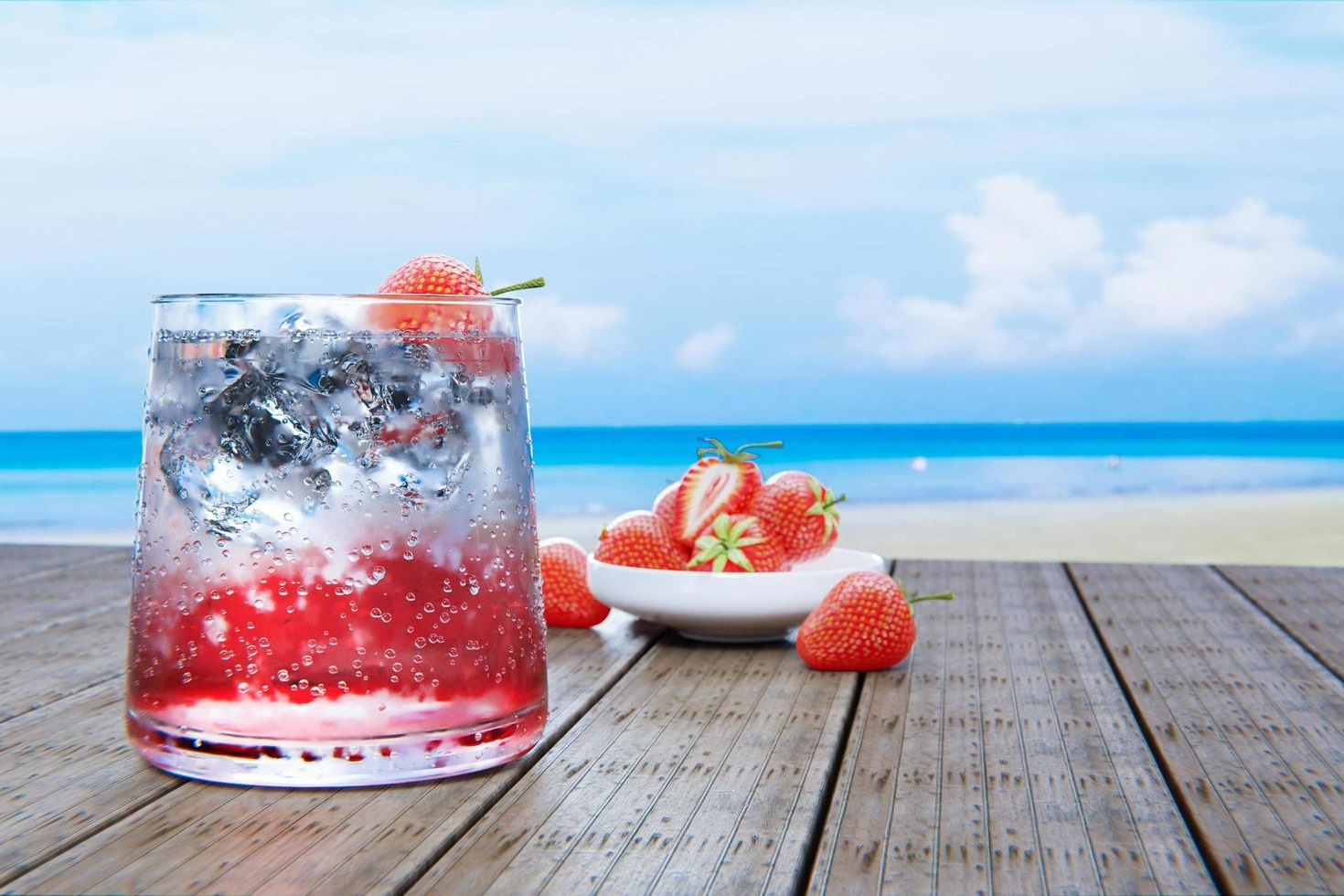 Strawberry Soda mocktail