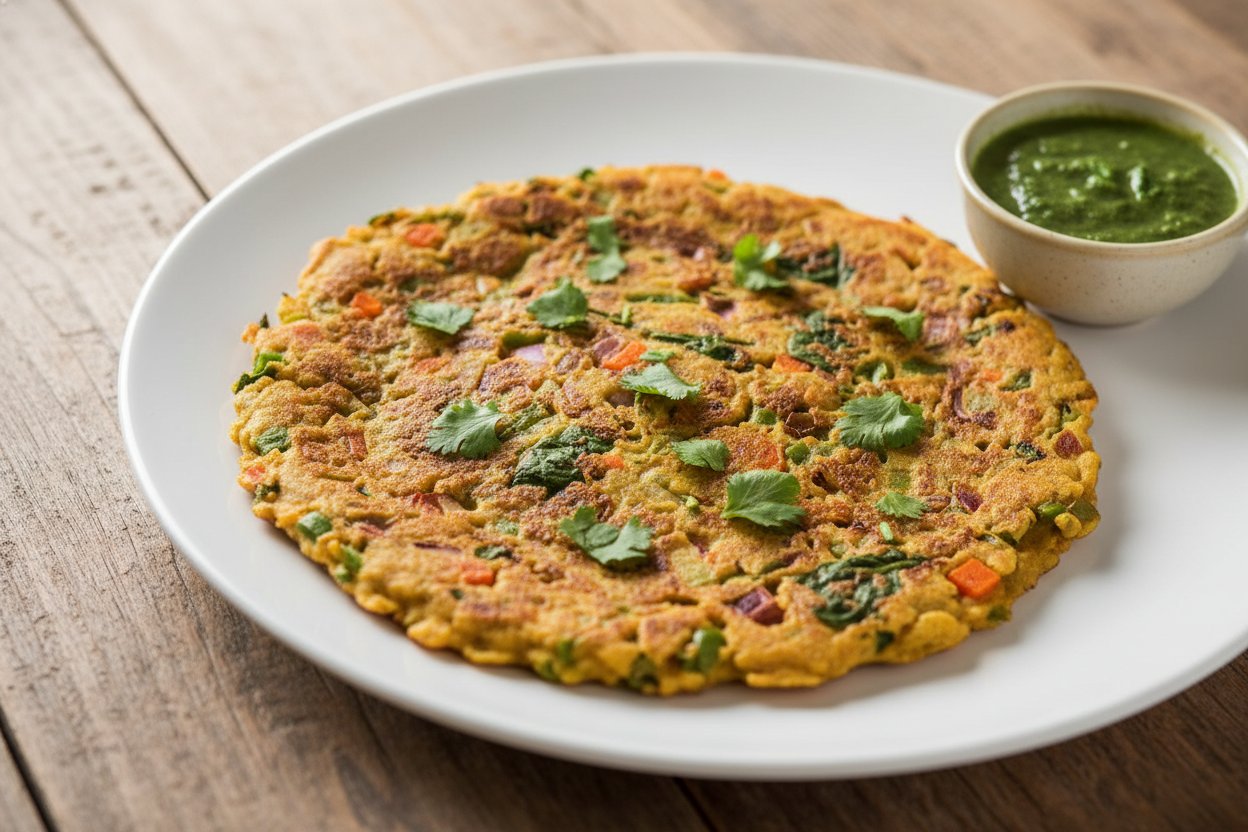 बेसन तरकारी चिल्ला