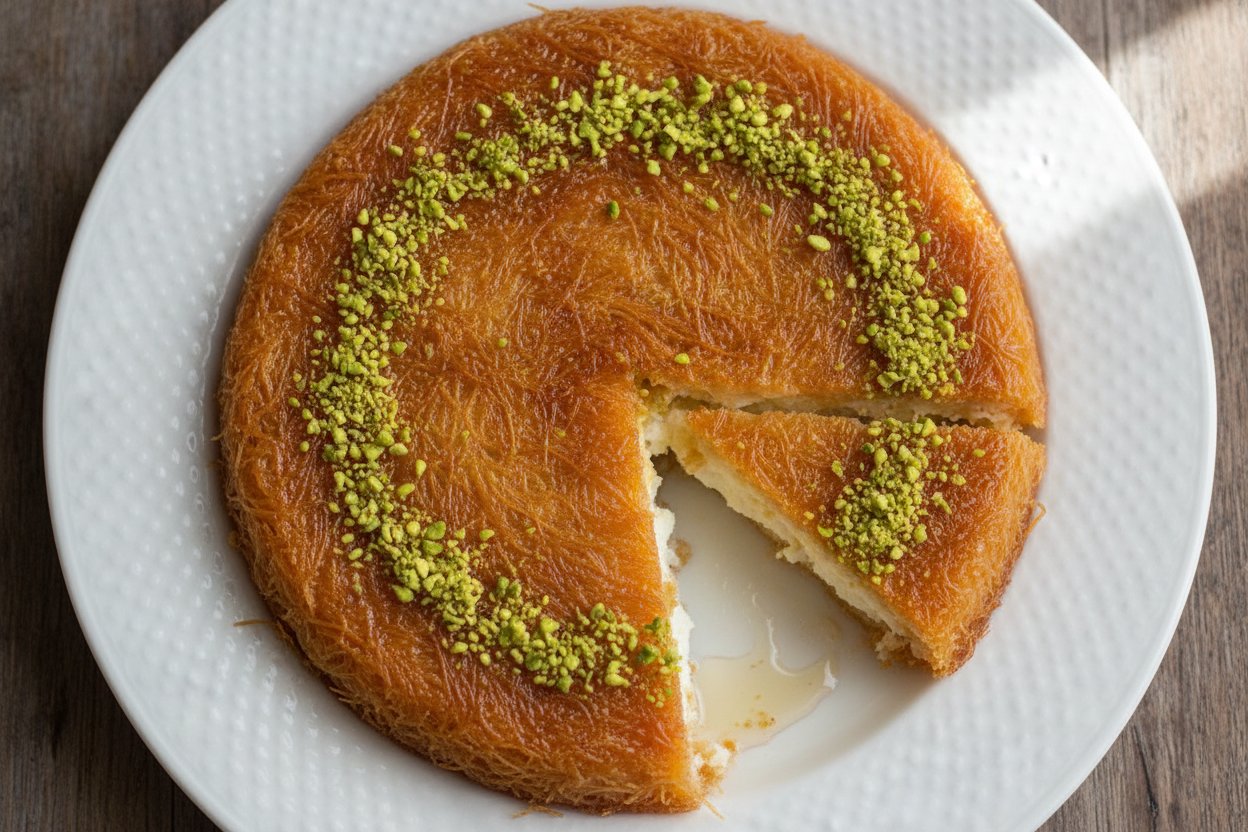 Cardamom Saffron Kunafa with Paneer