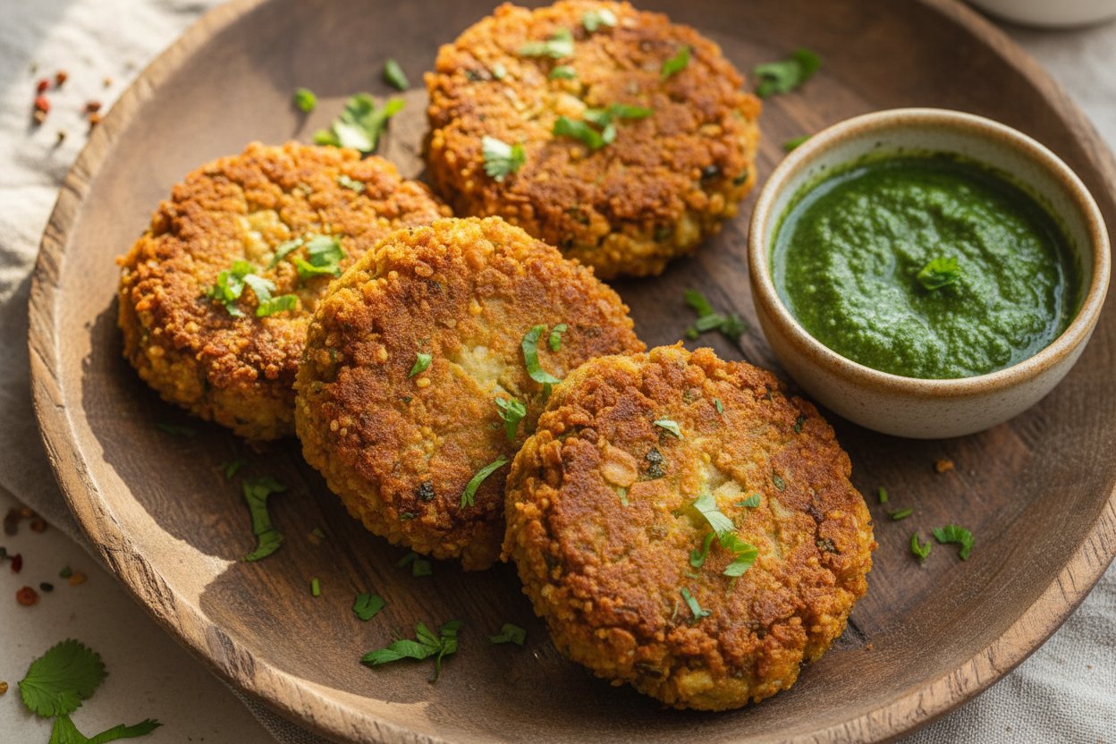 Farali Rajgira Aloo Tikki - Vrat Special Recipe
