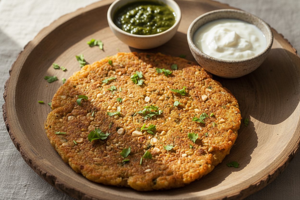 ફરાળી રાજગરા અને શિંગદાણા પુડલા