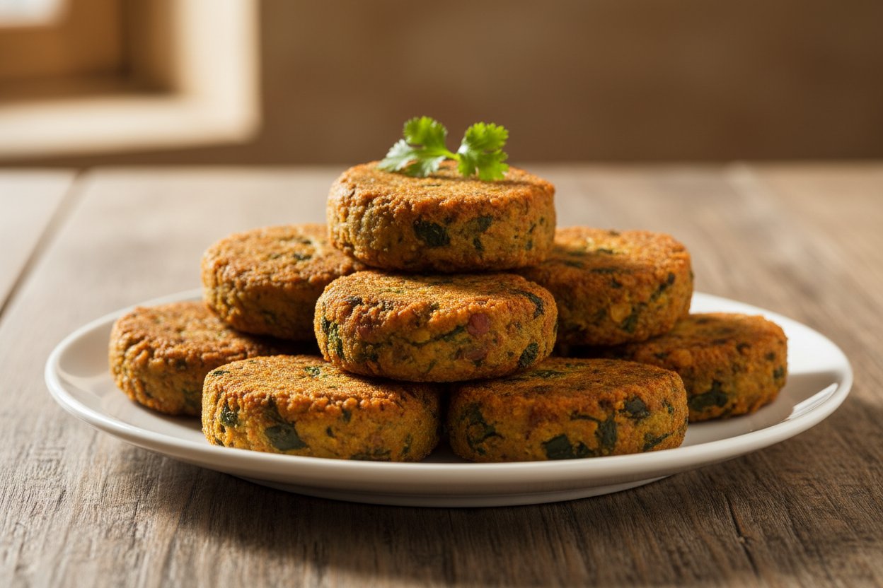 મસૂર દાળ અને પાલકની પૌષ્ટિક ટિક્કી