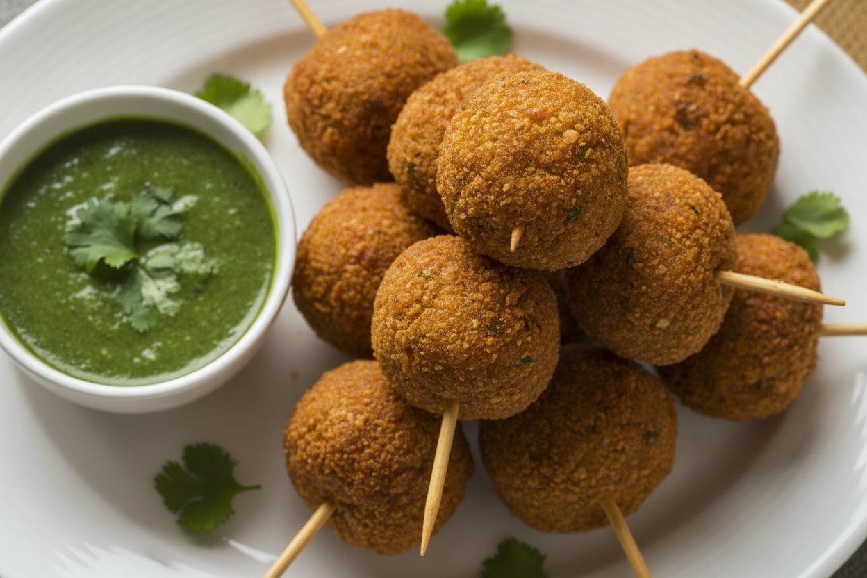 Spicy Indian Veg Lollipop Skewers